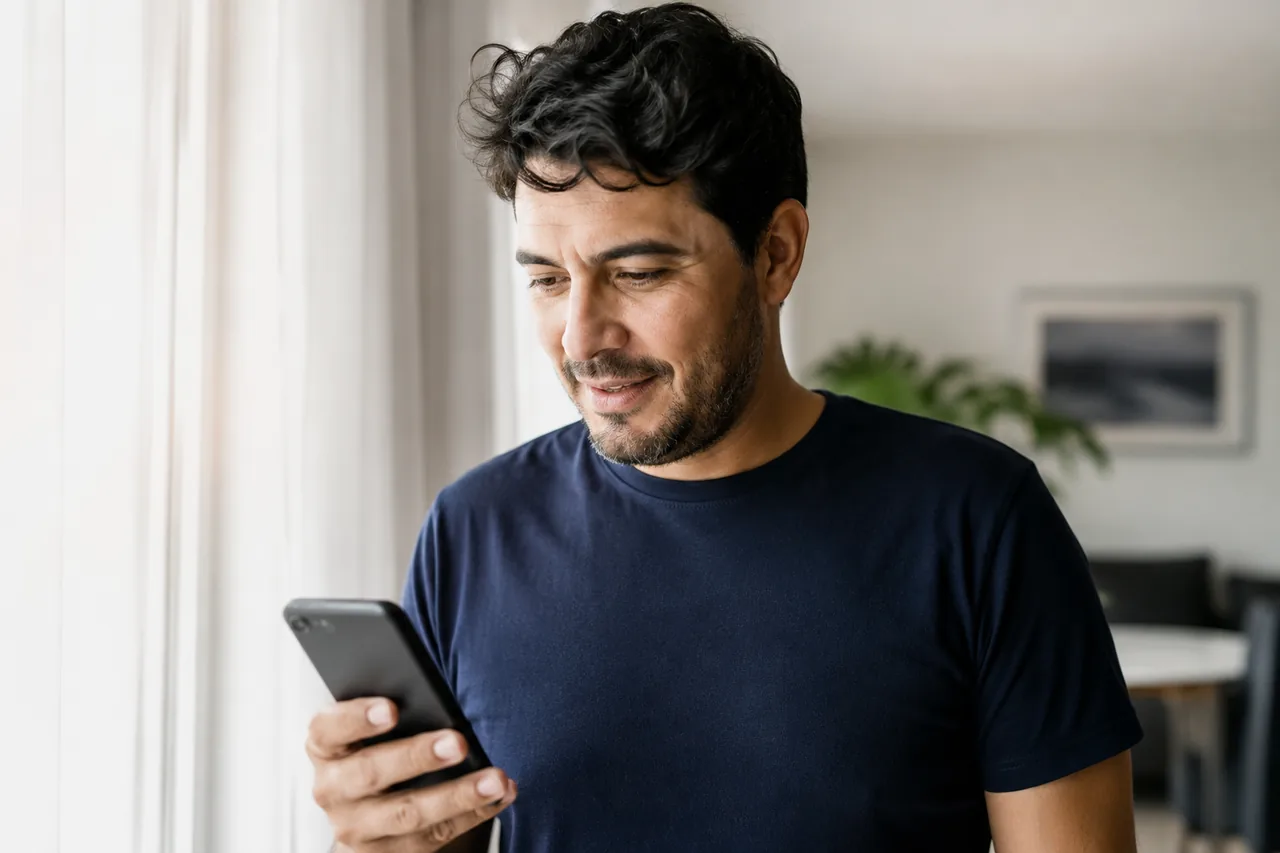 Brasileiro acompanhando as vagas com patrocínio pelo celular